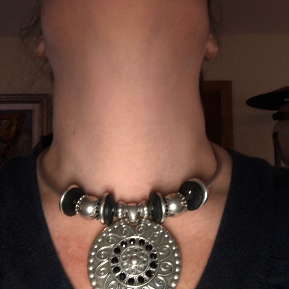 Black & silver necklace